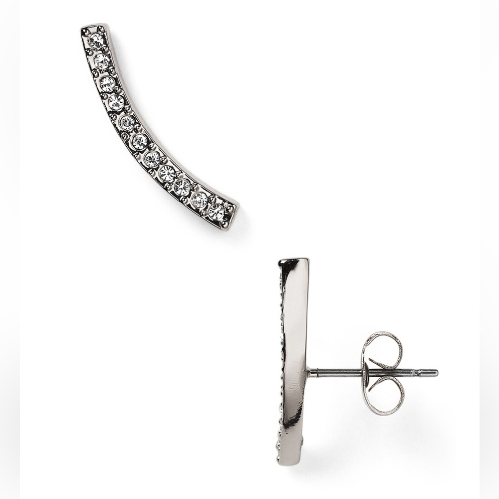 NWT Rebecca Minkoff Rhinestone Ear Climbers